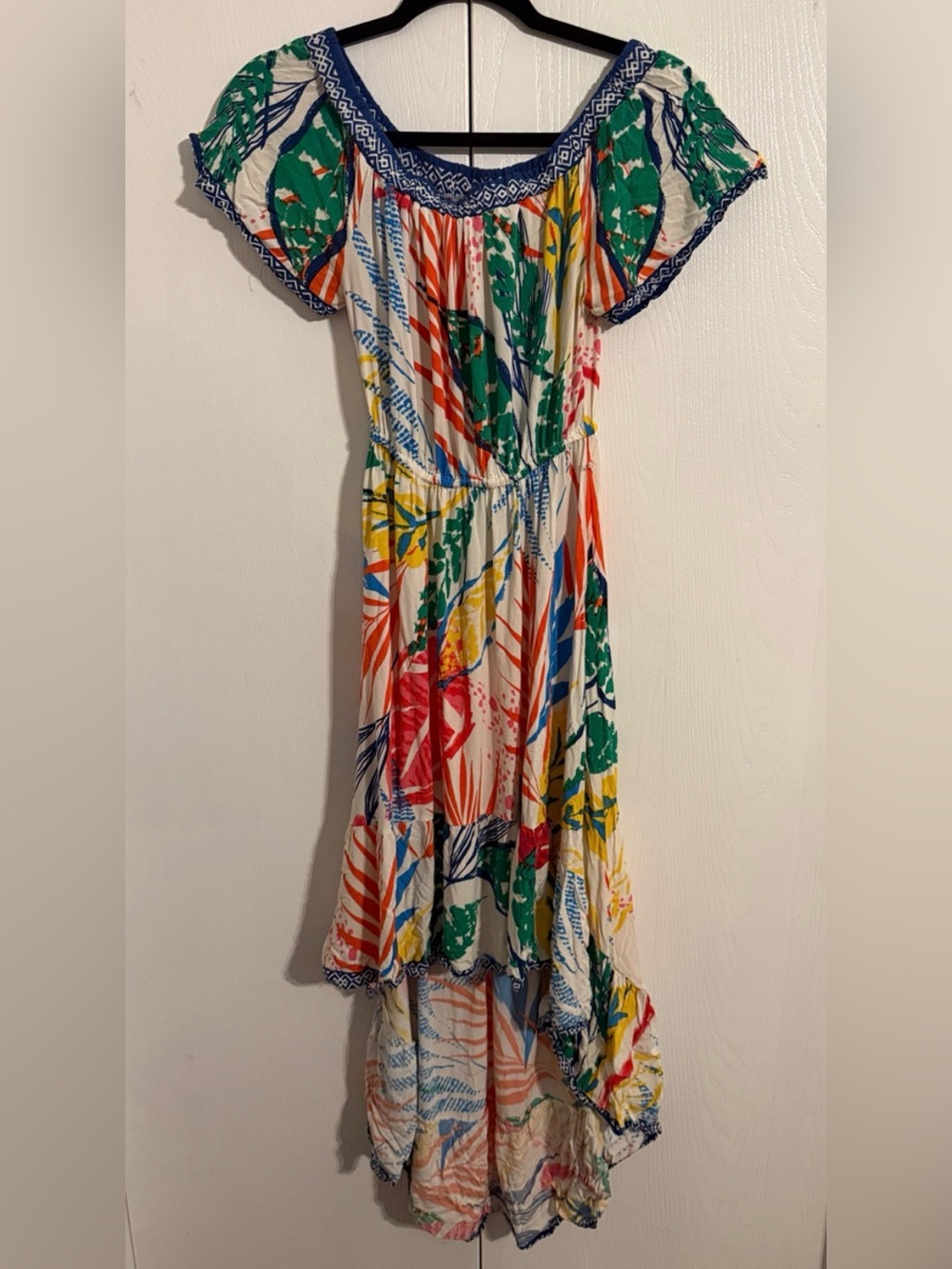 Flying Tomato high low bright vibrant flowy dress size medium